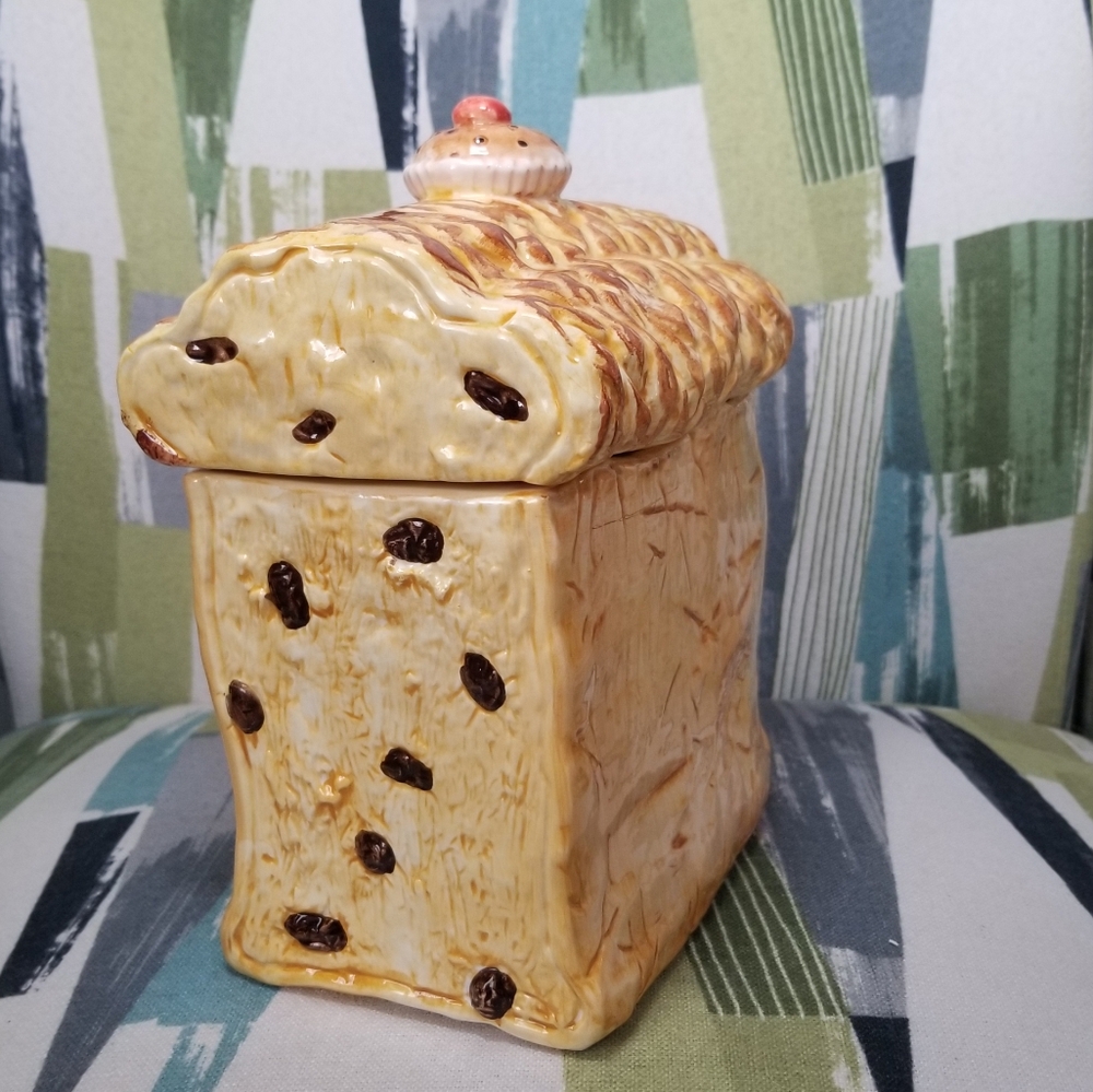 Heritage Mint Ltd Collectibles Loaf Of Raisin Bread Cookie Jar Canister Decor Co